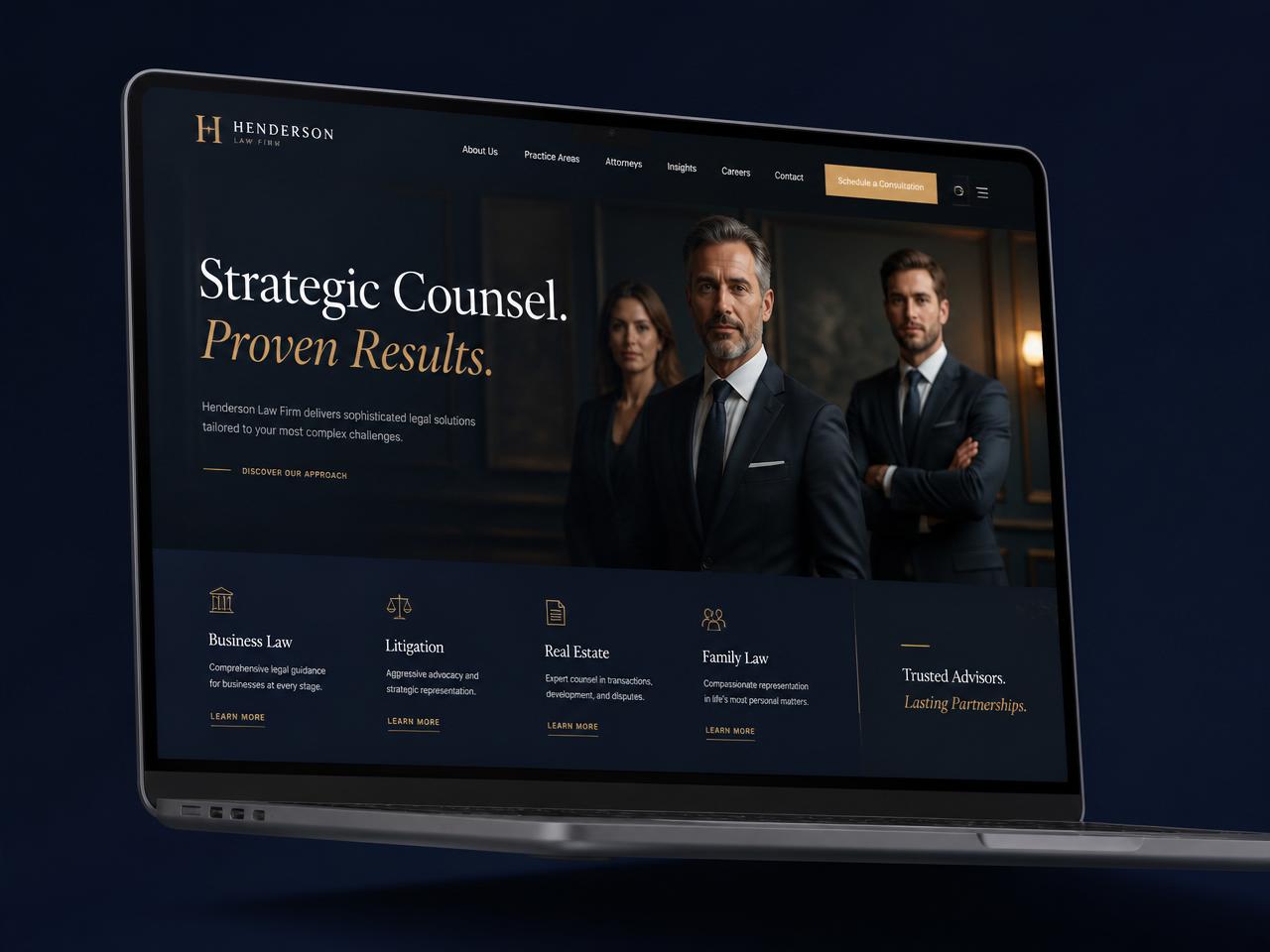 Henderson Law — Law Firm website design sample